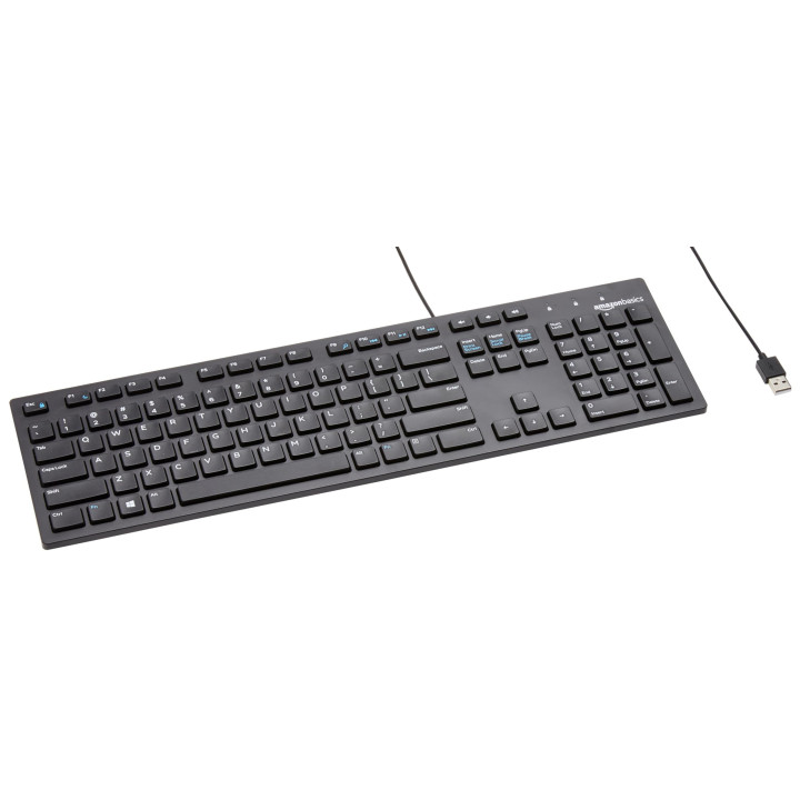Amazon Basics Teclado alámbrico USB QWERTY